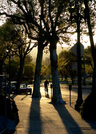 Waiting for a bus in Oakland