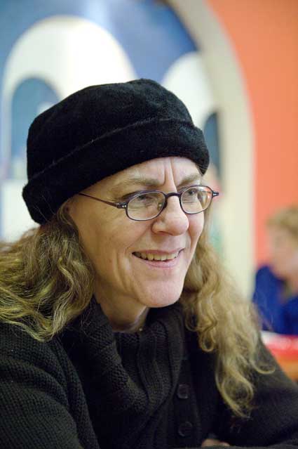 Shag at dinner after the Rip Off Press reunion Wednesday evening.