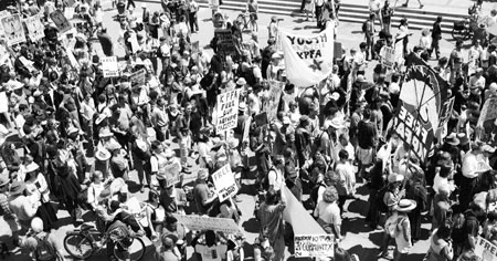 KPFA demonstration, Berkeley, last weekend.