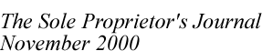 November 2000 Archive