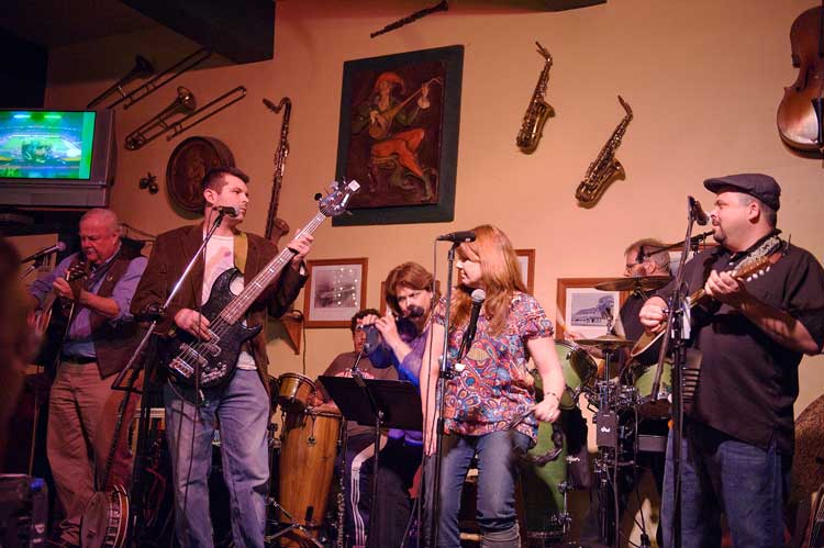 Last night with the band in Hayward.