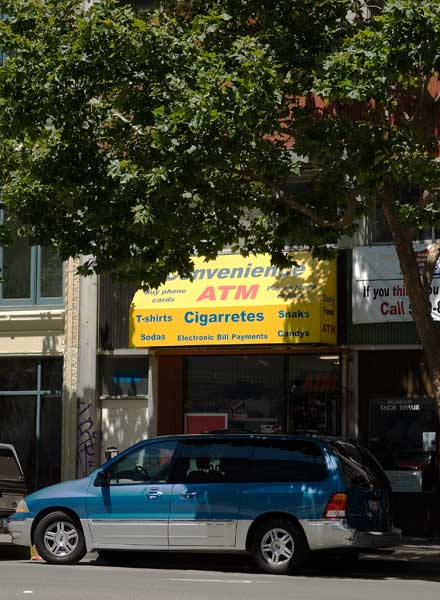 Convenience store on Broadway, downtown Oakland