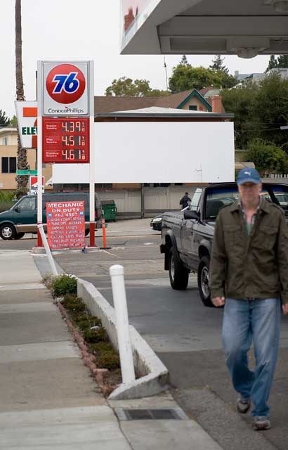 July 28th gas prices in Oakland.