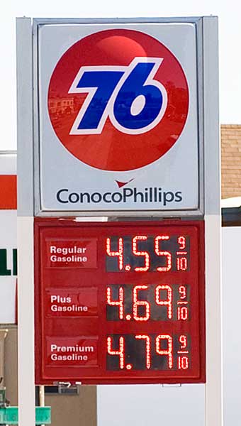 June 15th gas prices in Oakland.