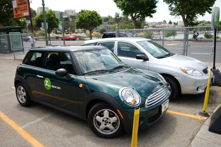 Zipcars down the street.