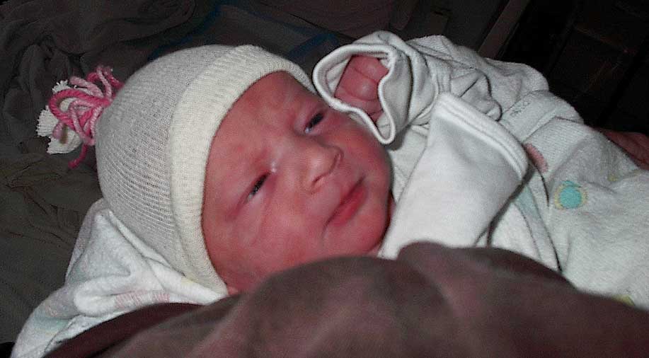 And again, Hannah greets the world.